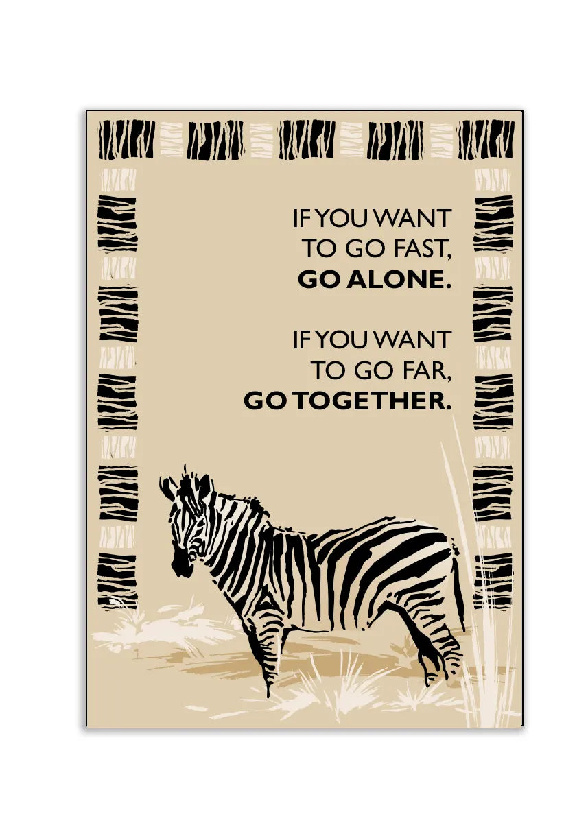 Plakat - Zebra - If you want citat - admen.dk