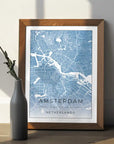 Plakat - Amsterdam kort